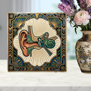 Carreau Laryngologie Oreille Anatomique Art Déco