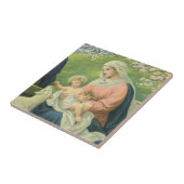 Carreau L'atelier de Joseph avec Marie et l'enfant Jésus (Côté)