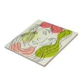 Carreau Latina Femme Art Formes Florales (Côté)