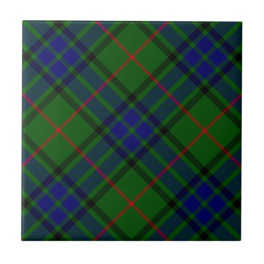 Carreau Lauder tartan bleu vert plaid (Devant)