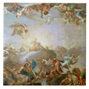 Carreau L'automne du Giants assiégeant Olympe, 1764 (oi