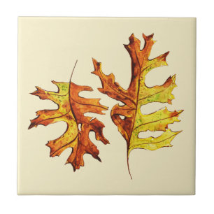 Carreau L'automne laisse belle nature aquarelle art