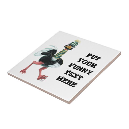 Carreau L'autruche arctique à la course (Côté)