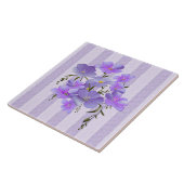 Carreau Lavande et bouquet couleur lavande (Côté)
