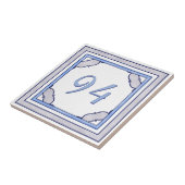 Carreau Lavande et grand numéro de maison bleu (Côté)