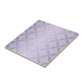 Carreau Lavande Violet et Blanc Damassé (Côté)