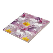 Carreau Lavande violette Design Floral Fleur Jaune (Côté)