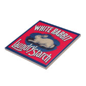 Carreau Lave lapin blanc étiquette de caisse d'amidon (Côté)