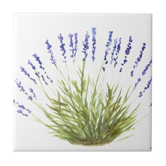 Carreau Lavender herbe florale cuisine rustique aquarelle (Devant)