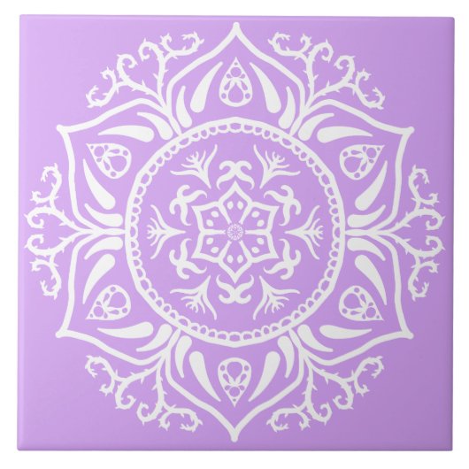 Carreau Lavender Mandala (Devant)