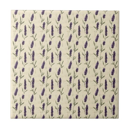 Carreau Lavender Purple Beige Botanical Floral Kitchen (Devant)