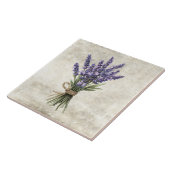 Carreau Lavender Rustic Floral Faux Ceramic Tile (Côté)