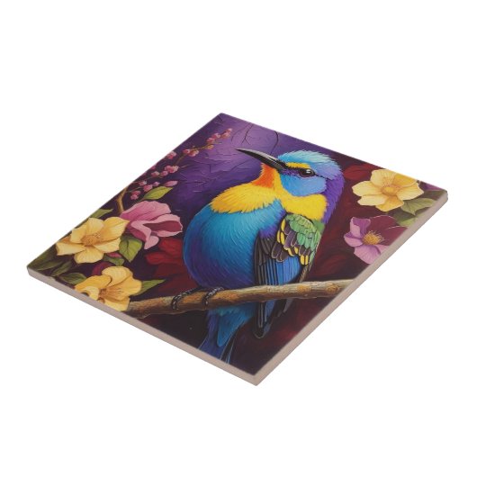 Carreau Laveuse à lunettes violettes (Côté)