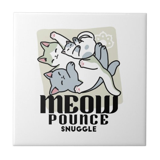 Carreau Laze Furr Days - Cute Lazy Cats Design (Devant)