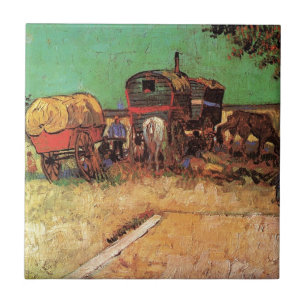 Carreau L'campement des Tziganes avec Caravanes, Van Gogh