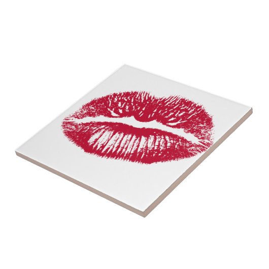 Carreau Le Baiser, les lèvres rouges (Côté)