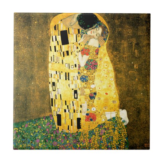 Carreau Le baiser par art Nouveau de Gustav Klimt (Devant)