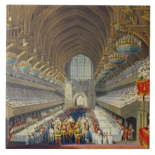 Carreau Le banquet royal, premier cours, d'un album cel