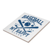 Carreau Le baseball alimente mon endroit heureux (Côté)