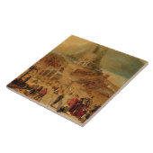 Carreau Le bâtiment de la tour de Babel (panneau) (Côté)