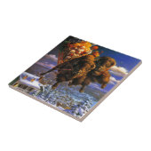 Carreau Le bison tire le Père Noël (Côté)