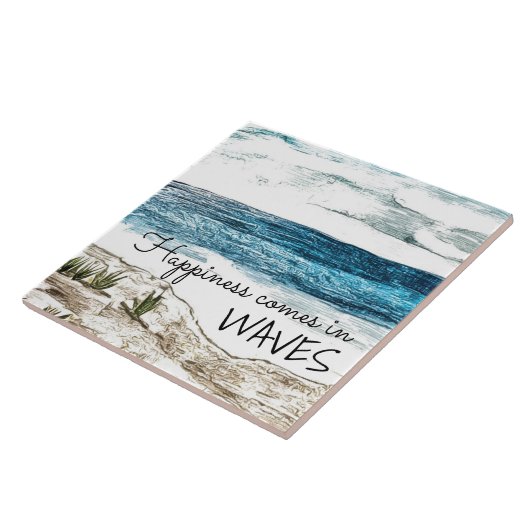 Carreau Le bonheur arrive par vagues (Côté)