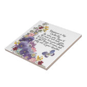 Carreau Le bonheur est comme un papillon (Côté)