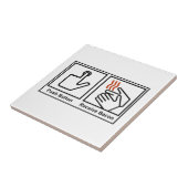 Carreau Le bouton poussoir, reçoivent le lard (Côté)