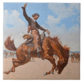 Carreau Le Bronco Buster (par Frederic Remington) (Devant)