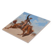 Carreau Le Bronco Buster (par Frederic Remington) (Côté)