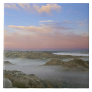 Carreau Le brouillard de la rivière Little Missouri reste