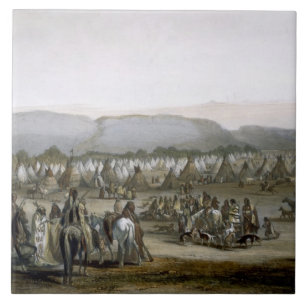 Carreau Le campement des Indiens de Piekann, plaquent 43