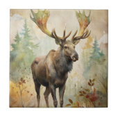 Carreau Le cerf dans une forêt (Devant)