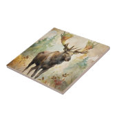 Carreau Le cerf dans une forêt (Côté)