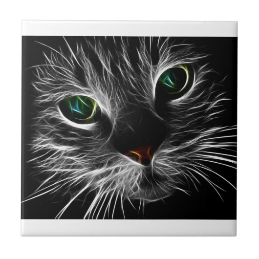 Carreau Le chat "électrique" (Devant)