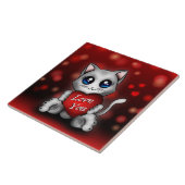 Carreau Le chaton t'aime (Côté)