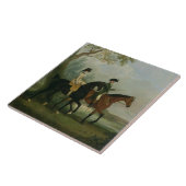 Carreau Le chéri. Équitation de Marcia Pitt avec son (Côté)