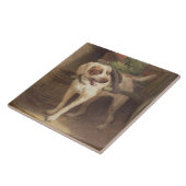 Carreau Le chien de l'épicier (huile sur le panneau) (Côté)