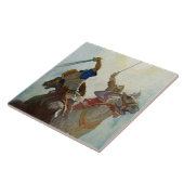 Carreau « Le combat à l'épée fut féroce » par NC Wyeth (Côté)