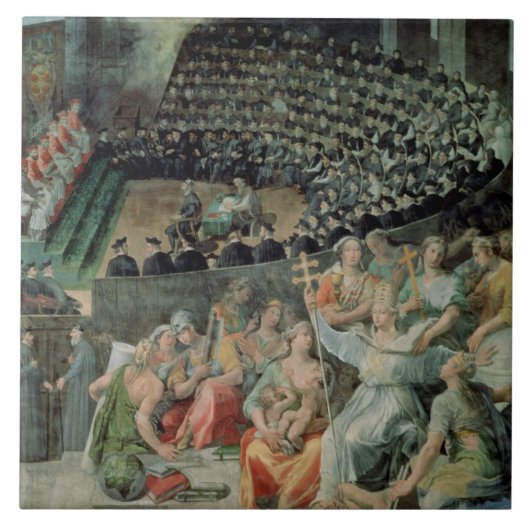 Carreau Le Conseil de Trent, 1588-89 (fresque) (Devant)