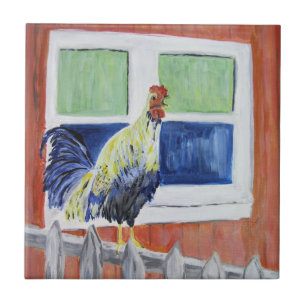 Carreau Le coq "montrent" la tuile