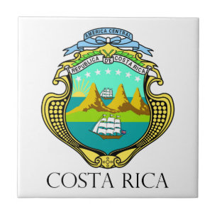 Carreau Le COSTA RICA - emblème/drapeau/manteau des