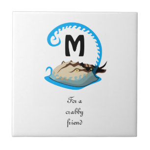 Carreau Le crabe à fer à cheval joue dans le monogramme de