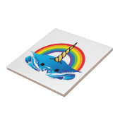 Carreau Le crabe Unicorne sous l'arc-en-ciel (Côté)