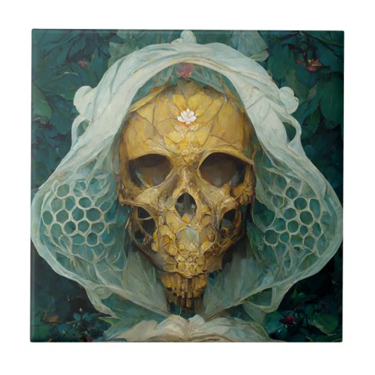 Carreau Le crâne d'abeille de drone Imaginaire Sci-Fi (Devant)