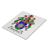 CARREAU LE CREST DE FAMILLE DE SONENBERG SUR LE MANTEAU DE (Côté)