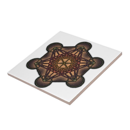 Carreau Le cube de Metatron - symbole sacré de la (Côté)