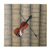 Carreau Le ~ de violon a roulé le musical de ~ d'arrière - (Devant)