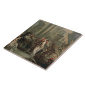 Carreau Le débarquement de Cléopâtre au tarse (huile (Côté)