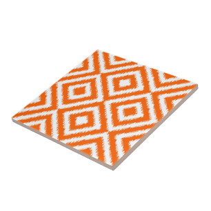 Carreau Le diamant orange d'Ikat de hanche ajuste le motif